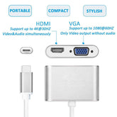 Type-C to 4K HDMI ve VGA Dönüştürücü Çevirici Kablo BW3207